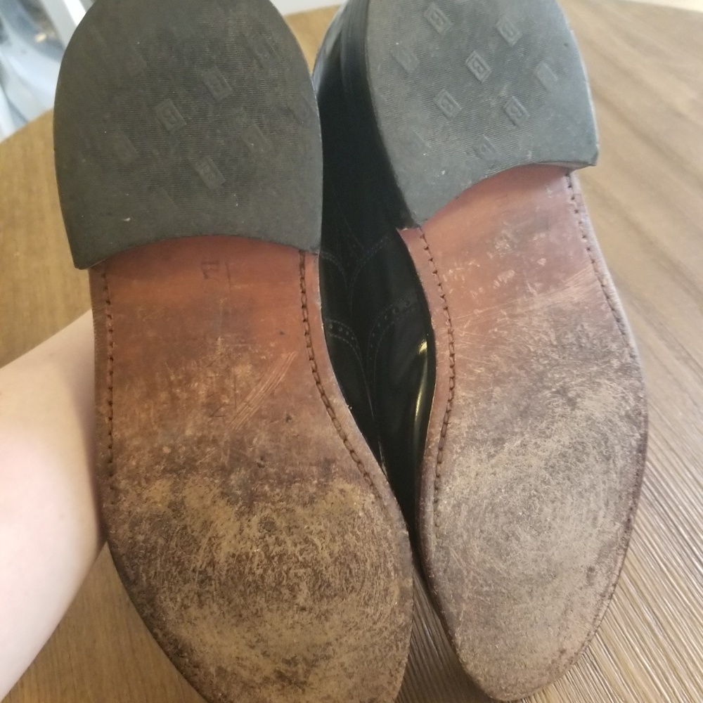 Black Bostonian Wingtip Dress Shoes - Picture 3 of 4